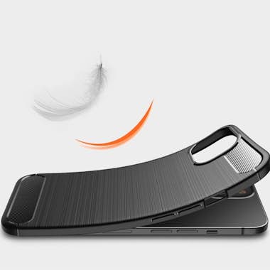 Tumundosmartphone Funda Gel TPU Carbon Negra Xiaomi Redmi Note 12 Pr
