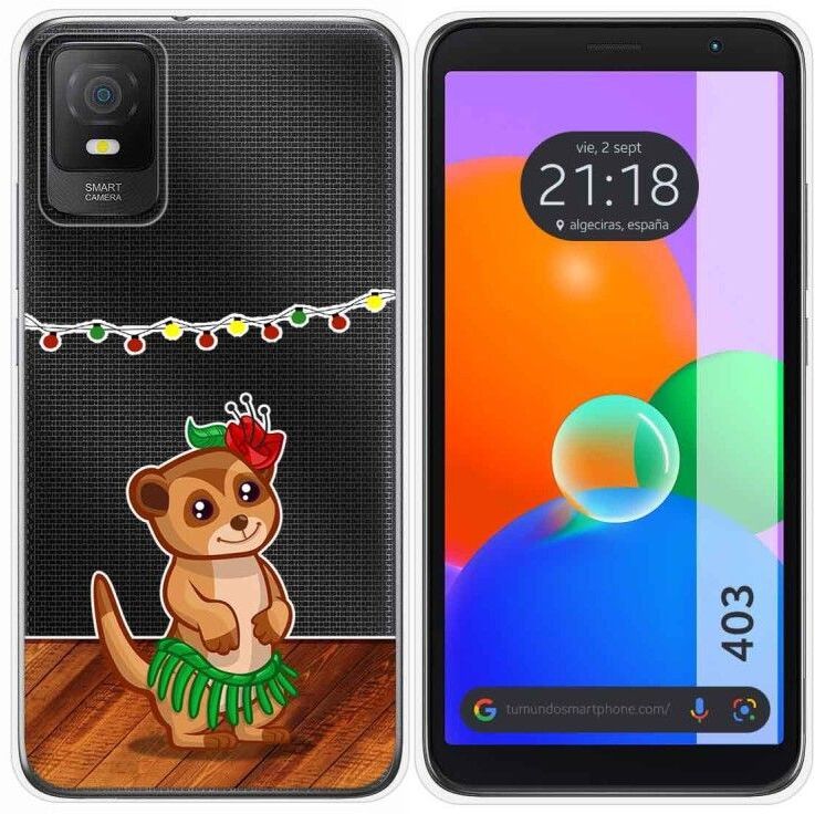 Tumundosmartphone Funda Silicona Transparente TCL 403 Suricata