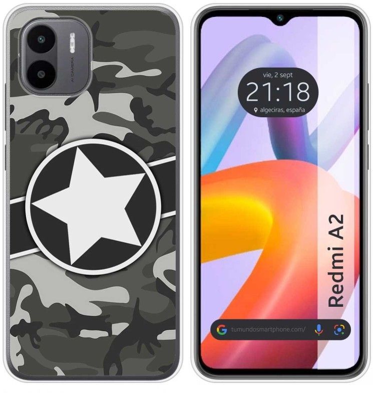 Tumundosmartphone Funda Silicona Xiaomi Redmi A2 Camuflaje 02