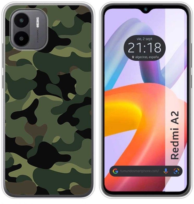 Tumundosmartphone Funda Silicona Xiaomi Redmi A2 Camuflaje