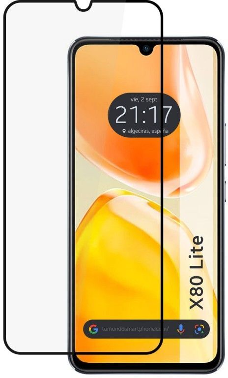 Tumundosmartphone Protector Cristal Completo Negro Vivo X80 Lite 5G