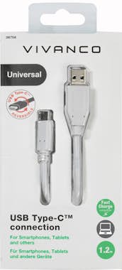Vivanco Vivanco DCVVUSBC20A12W cable USB 1,2 m USB C USB A