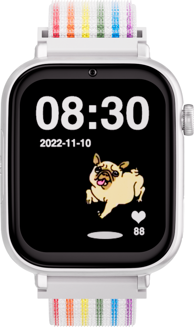 SaveFamily SaveWatch+carcasa blanca y correa tela