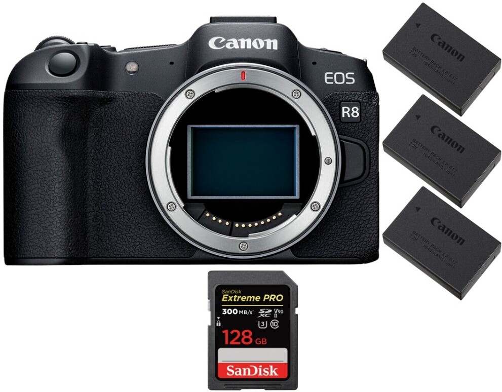 Canon EOS R8 + 1 SanDisk 128GB Extreme PRO UHS-II SDXC 3