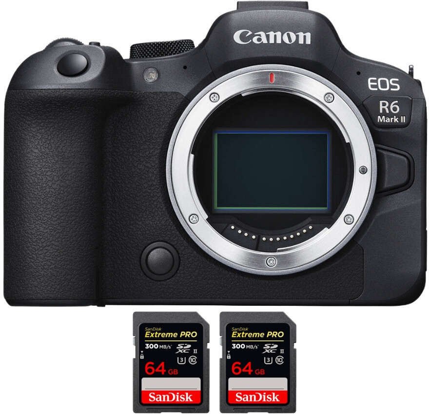 Canon EOS R6 Mark II ( R6II ) + 2 SanDisk 64GB Extreme P