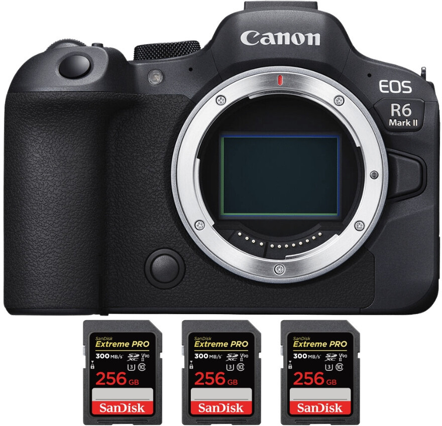 Canon EOS R6 Mark II ( R6II ) + 3 SanDisk 256GB Extreme