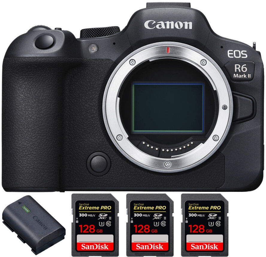 Canon EOS R6 Mark II ( R6II ) + 3 SanDisk 128GB Extreme