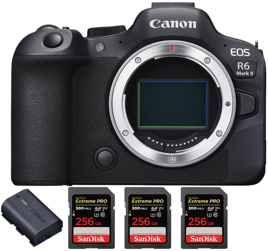 Canon EOS R6 Mark II ( R6II ) + 3 SanDisk 256GB Extreme