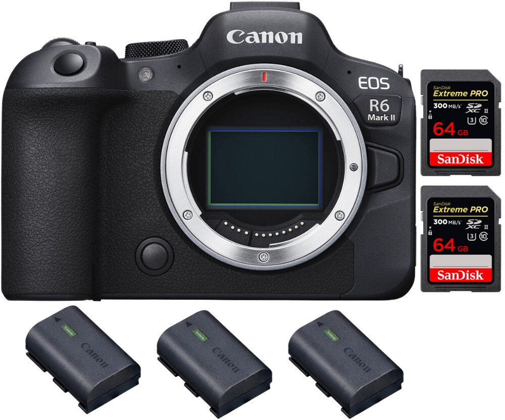 Canon EOS R6 Mark II ( R6II ) + 2 SanDisk 64GB Extreme P