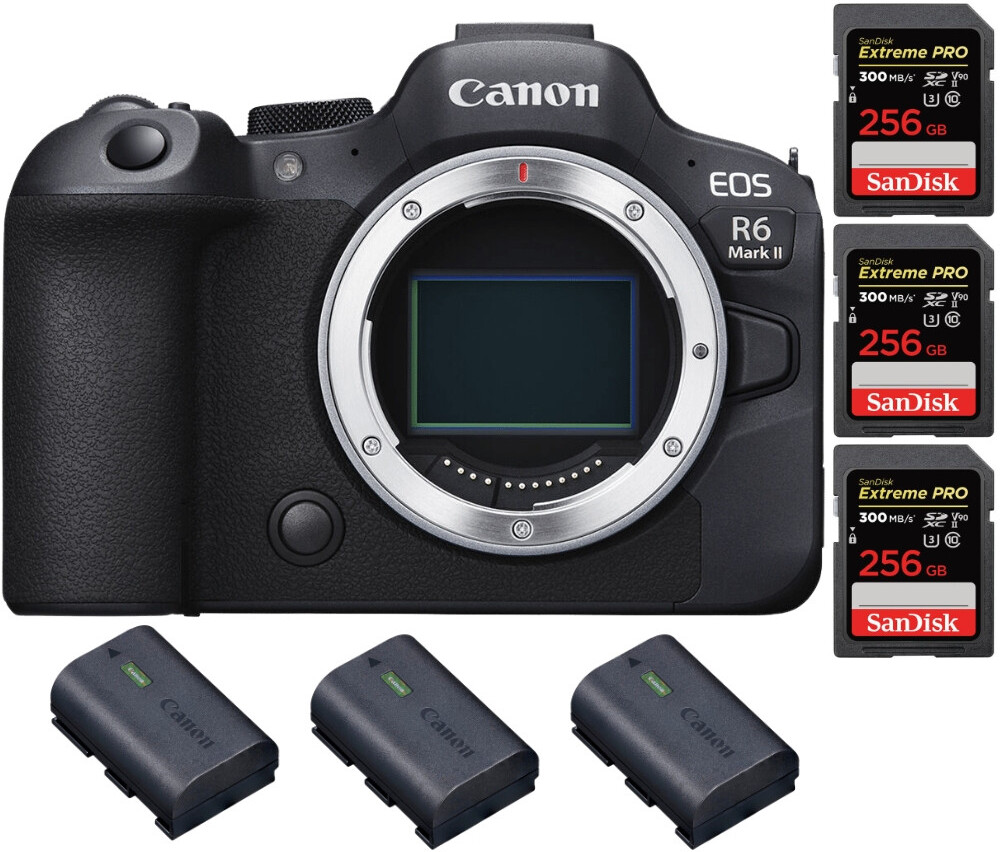 Canon EOS R6 Mark II ( R6II ) + 3 SanDisk 256GB Extreme