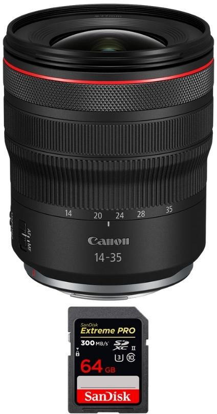 Canon RF 14-35mm f/4L IS USM + 1 SanDisk 64GB Extreme PR