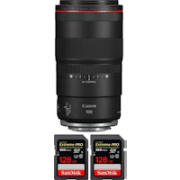 Canon RF 100mm f/2.8L Macro IS USM + 2 SanDisk