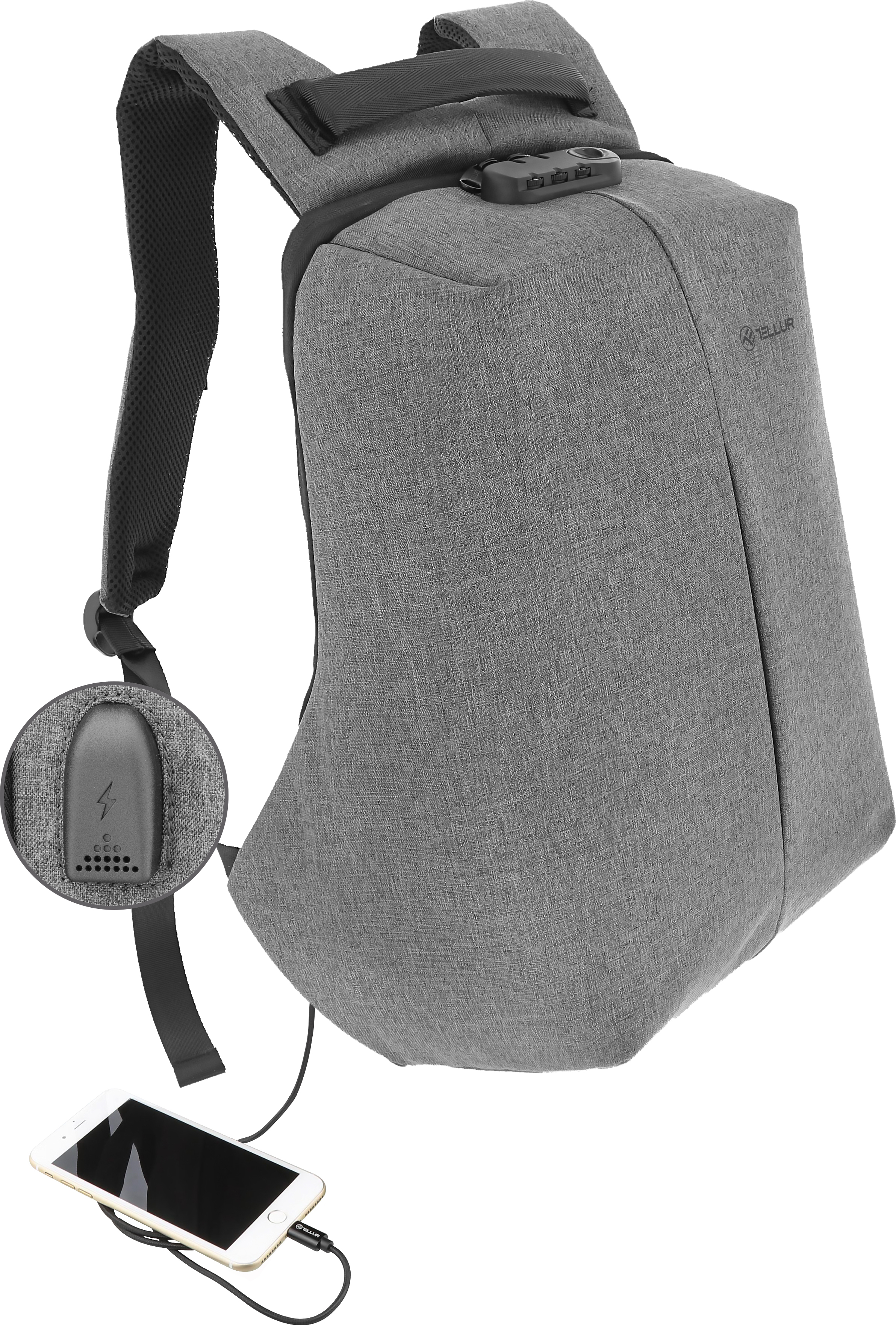 Tellur Antitheft V2 Mochila para portátil, 15,6"", puerto