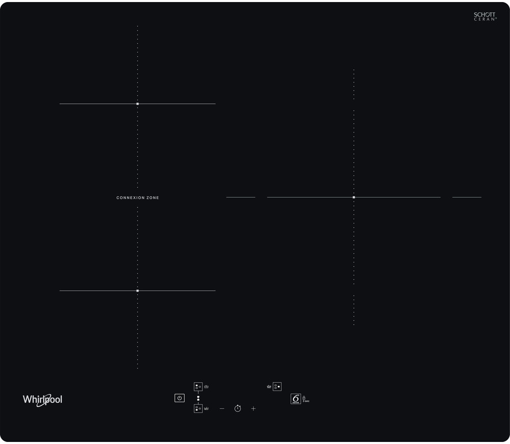Whirlpool Whirlpool WB Q4860 NE hobs Negro Integrado 59 cm C