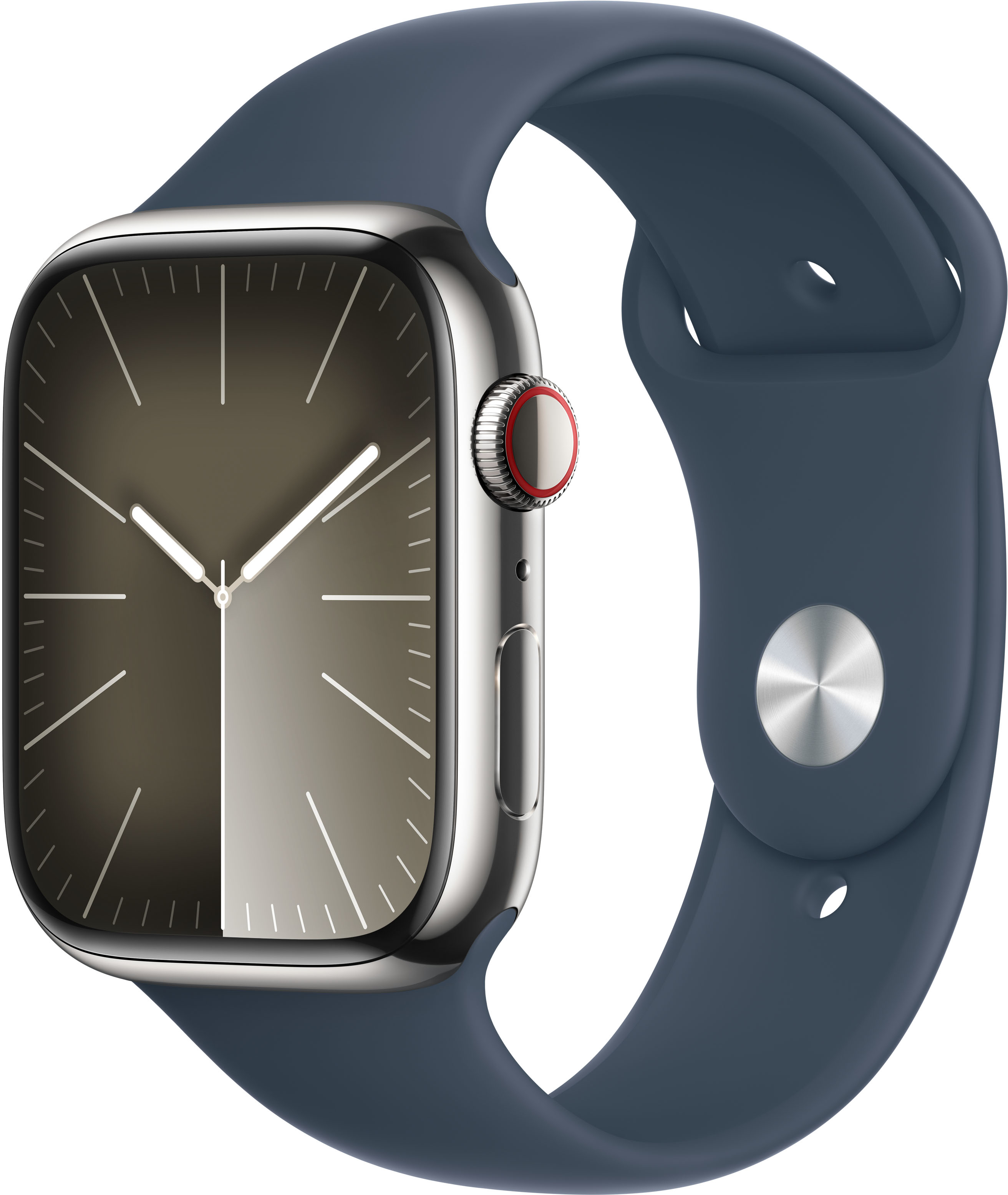 Compra Apple Watch Series 9 45mm GPS Cellular Caja acero inoxidable plata y correa deportiva S M Phone House