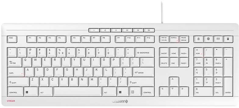 Cherry CHERRY STREAM teclado USB QWERTY Inglés Blanco