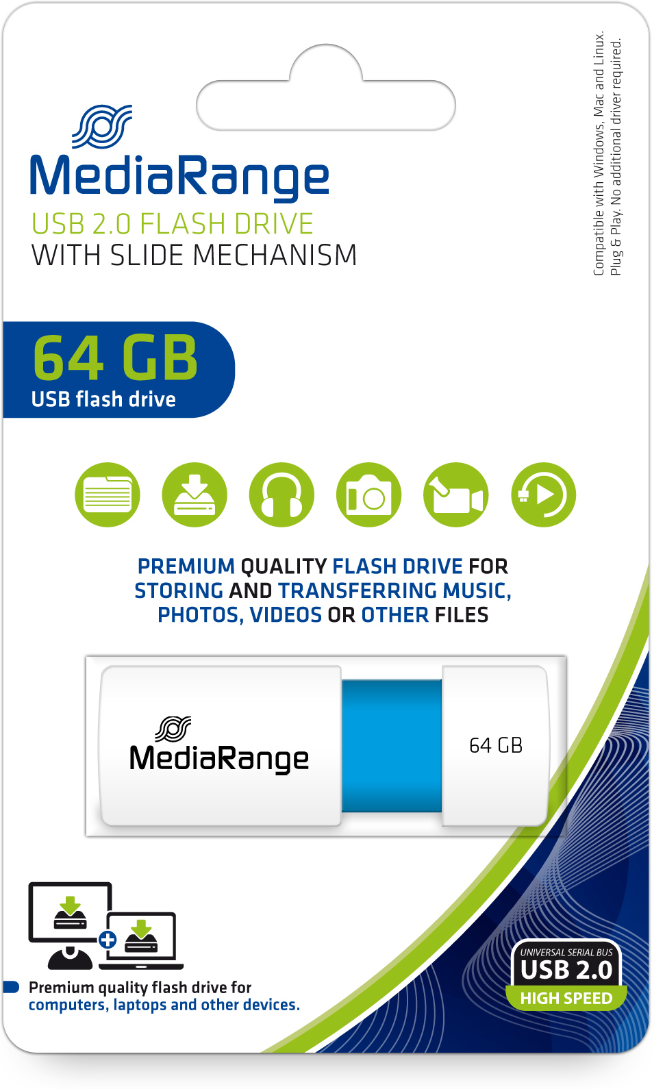 MEDIARANGE MediaRange USB Stick 64GB MR974 unidad flash USB U