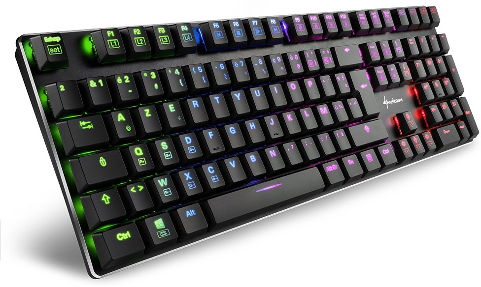 Sharkoon Sharkoon PureWriter RGB teclado USB AZERTY Francés