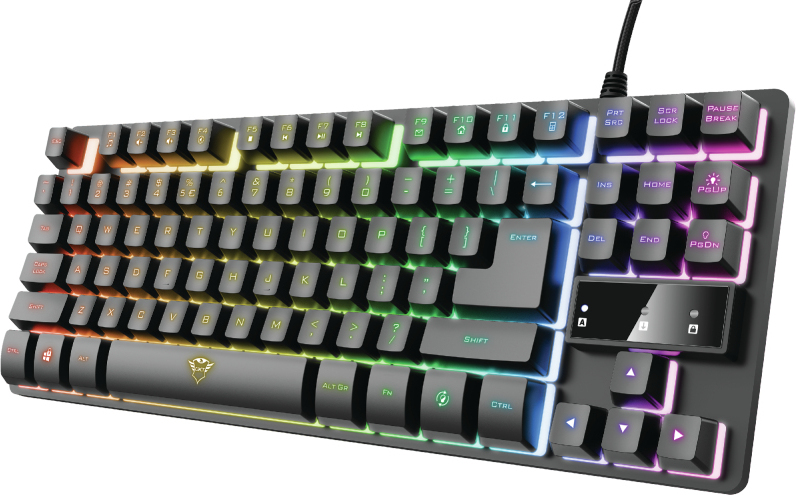 Trust Trust GXT 833 Thado teclado USB Holandés Negro, Pl