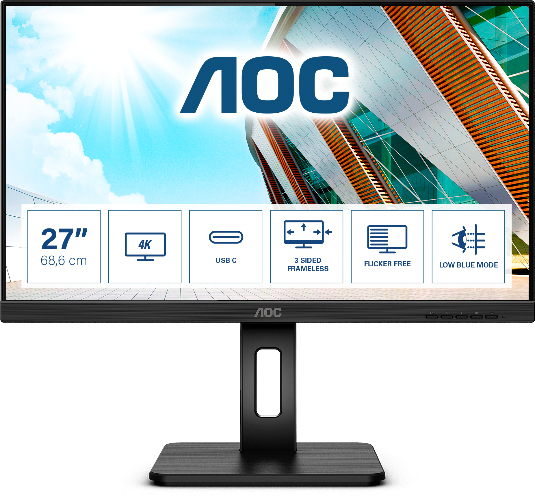 AOC AOC U27P2CA pantalla para PC 68,6 cm (27"") 3840 x
