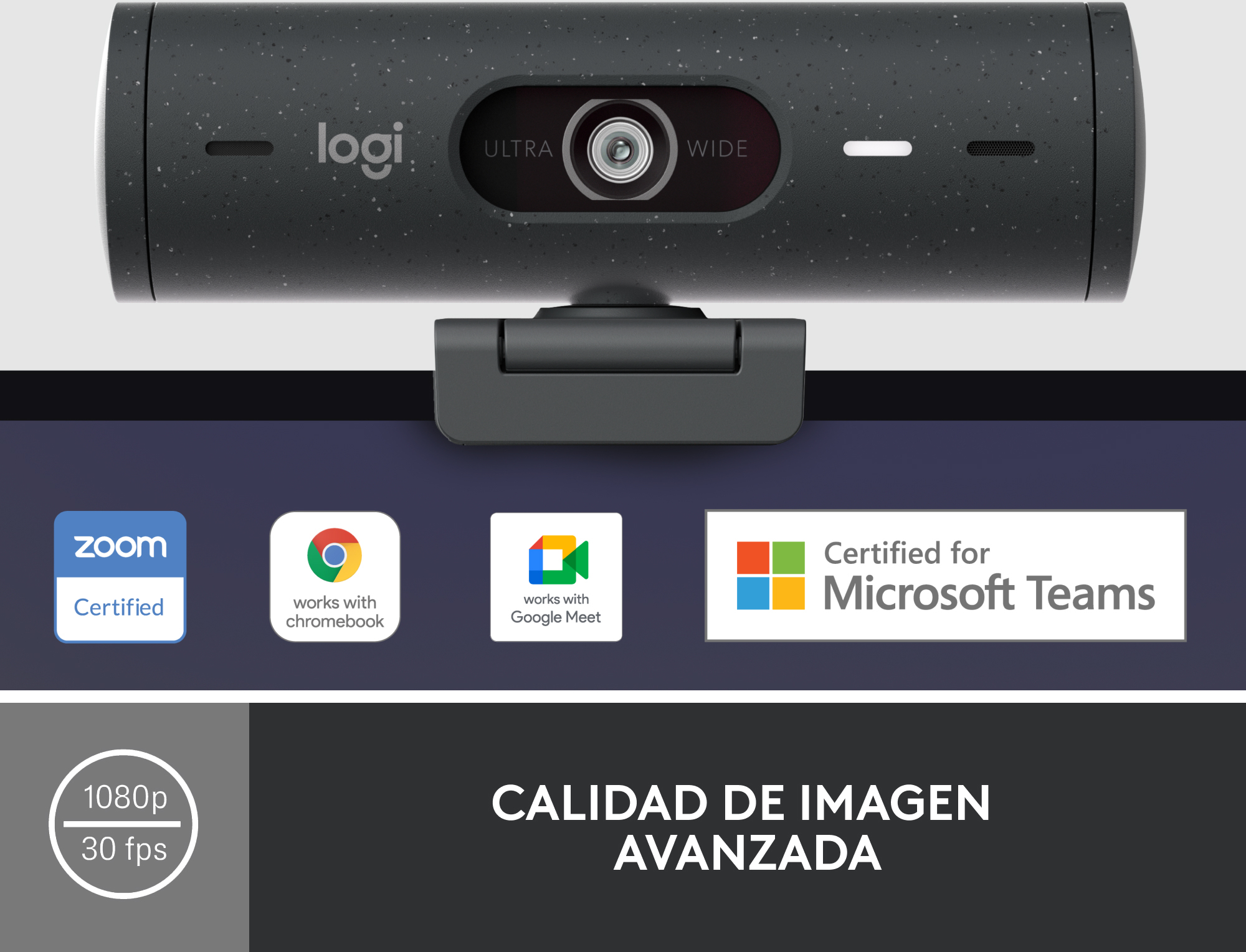 Logitech Logitech Brio 500 cámara web 4 MP 1920 x 1080 Pixe