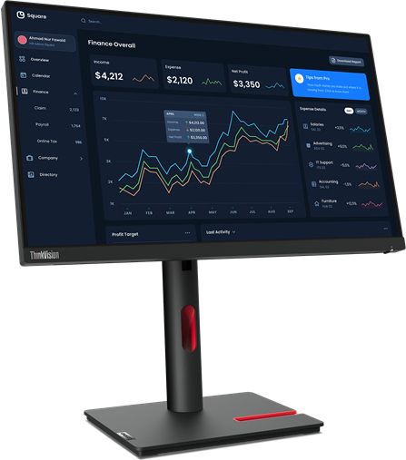 Lenovo ThinkVision T22i-30 LED display 54,6 cm (21.5 pulgadas pulgadas) 1920 x 1080 Pixeles Full HD Negro