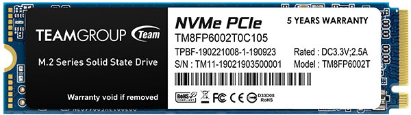 Team Group Team Group MP33 M.2 2 TB PCI Express 3.0 3D NAND N