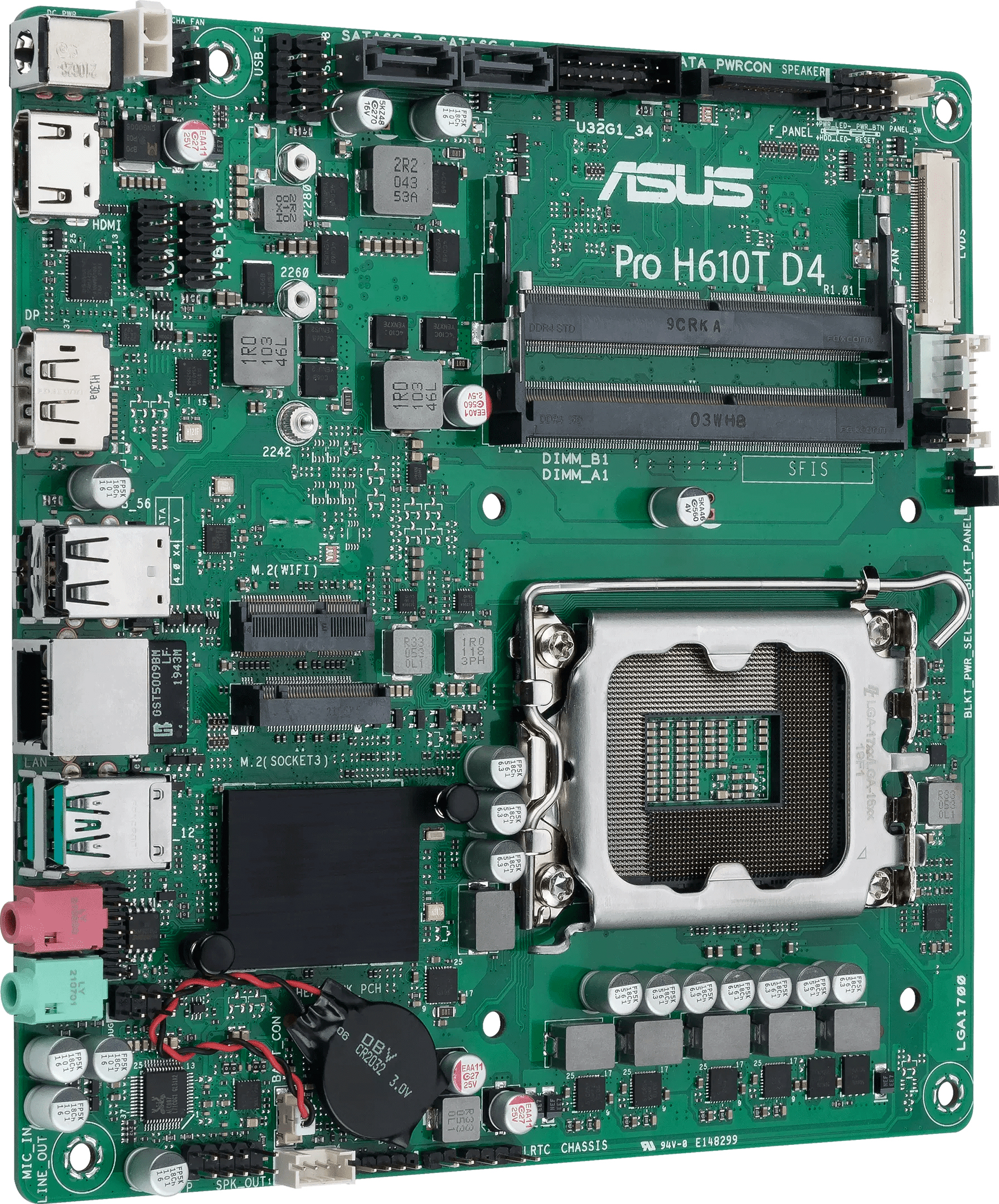 Asus ASUS Pro H610T D4-CSM Intel H610 LGA 1700 mini ITX