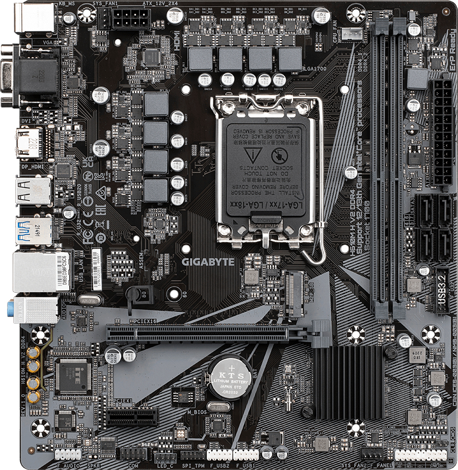Gigabyte Gigabyte H610M H V2 DDR4 (rev. 1.0) Intel H610 LGA