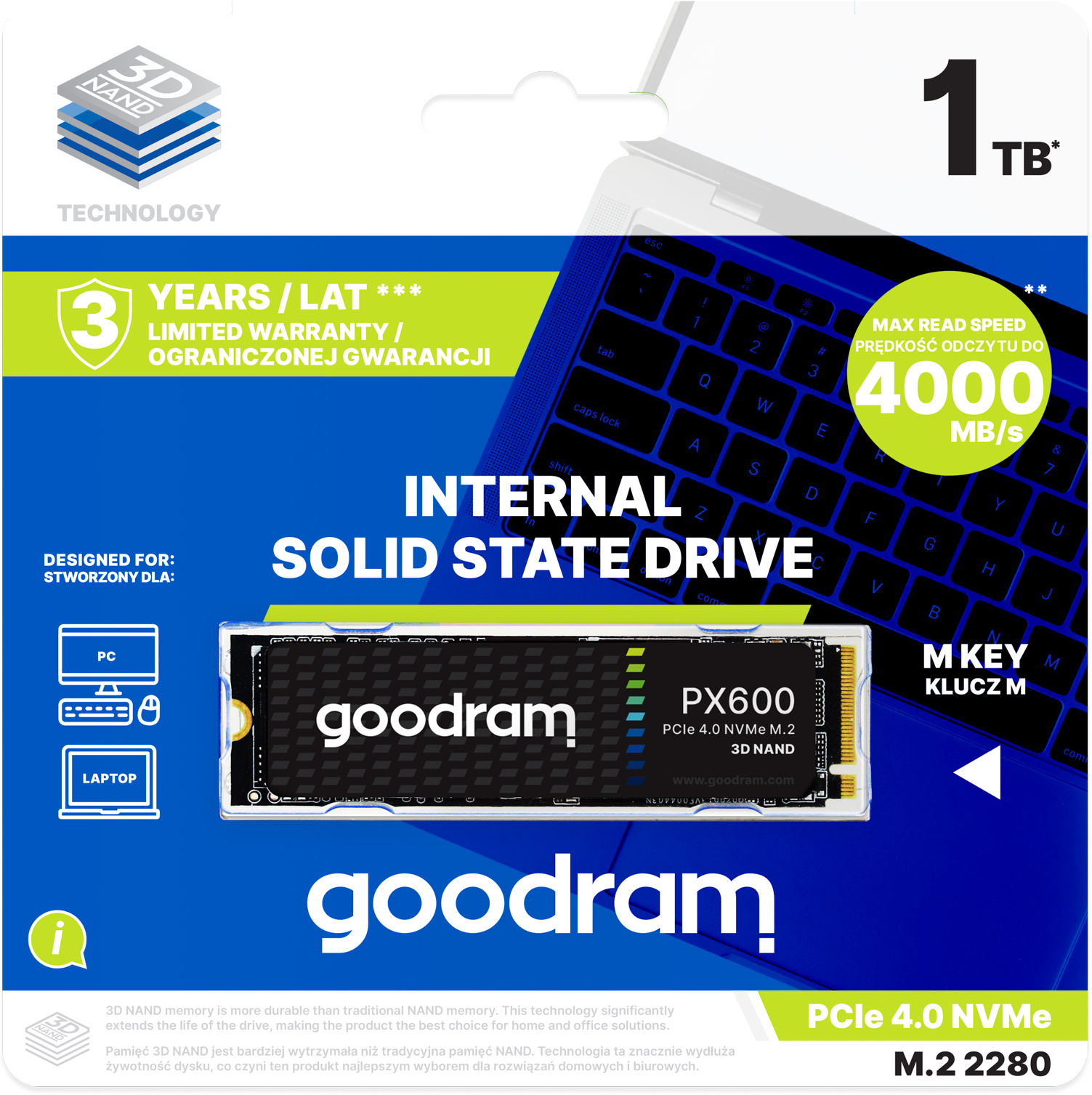 GOODRAM Goodram SSDPR-PX600-1K0-80 unidad de estado sólido