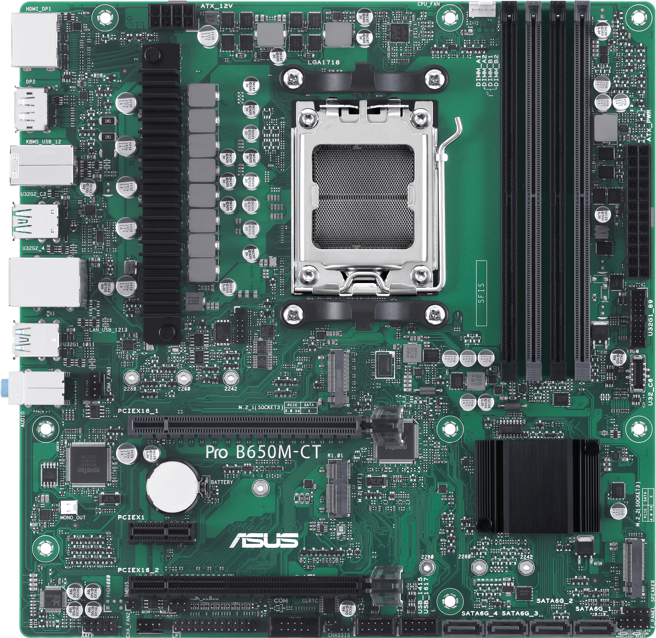 Asus ASUS PRO B650M-CT-CSM AMD B650 Zócalo AM5 micro AT