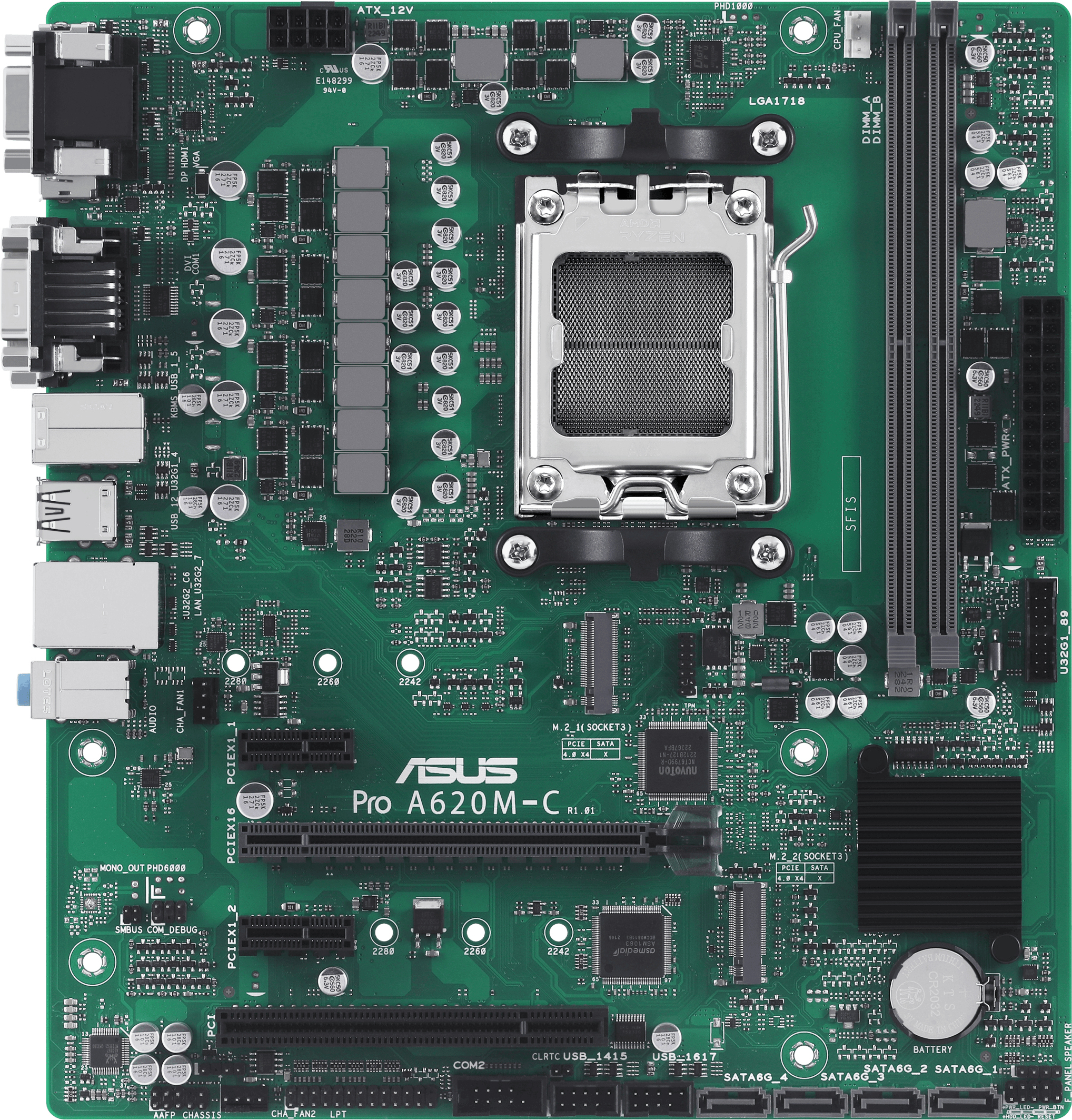 Asus ASUS PRO A620M-C-CSM AMD A620 Zócalo AM5 micro ATX
