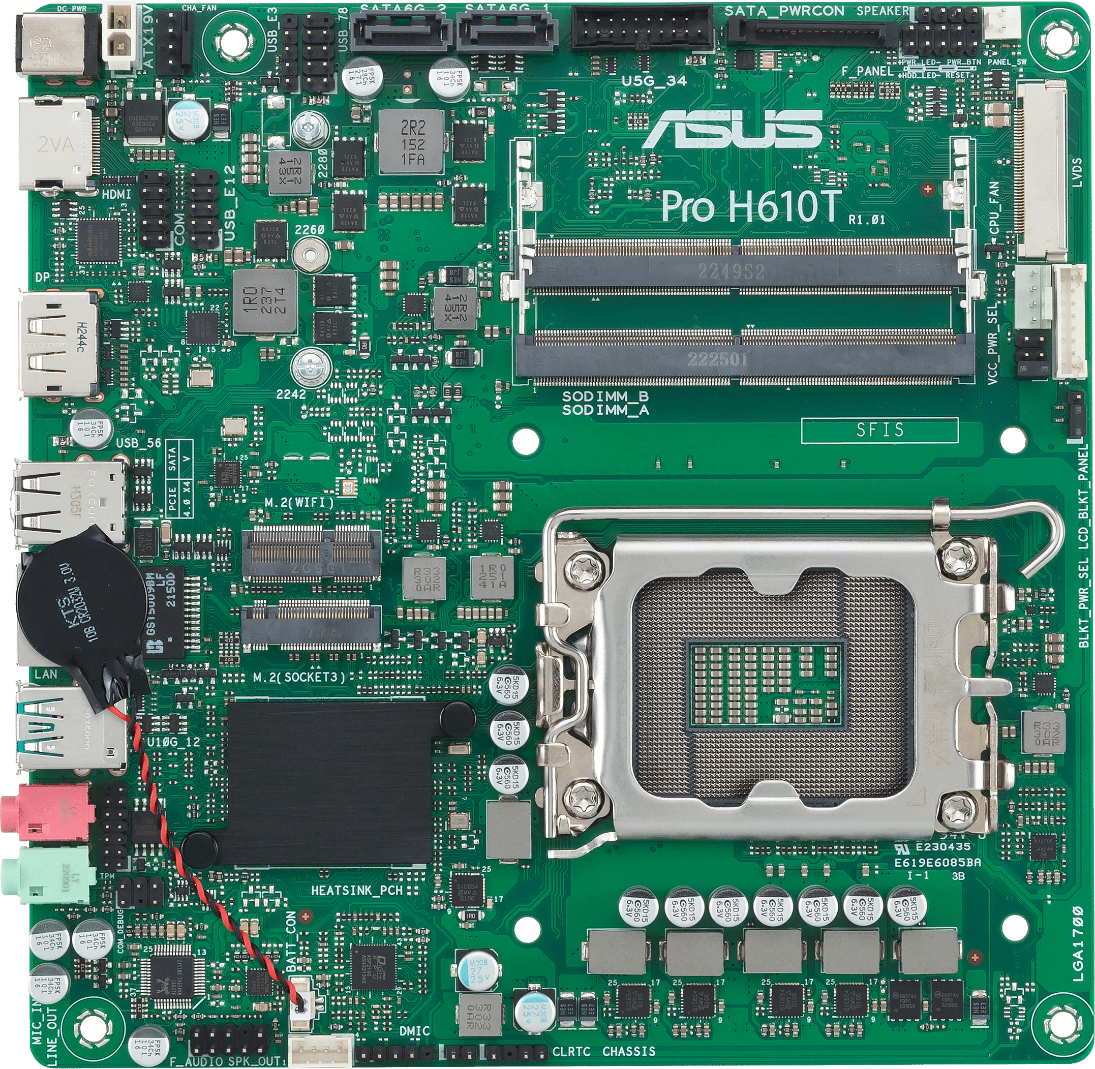 Asus ASUS PRO H610T-CSM Intel H610 LGA 1700 mini ITX
