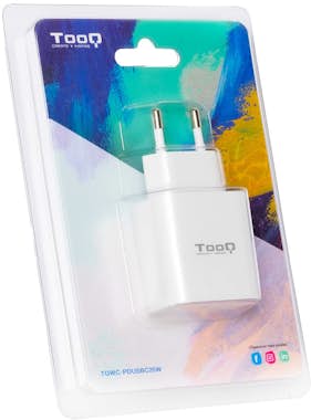 Tooq TooQ Cargador de Pared USB-C PD20W, Blanco