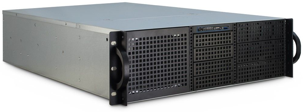 Inter-Tech Inter-Tech 3U-30255 Estante Negro, Acero inoxidabl