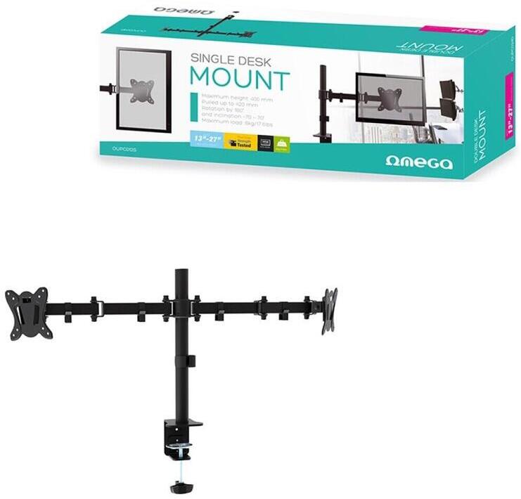 Omega soporte monitor doble sobremesa 13-27"" 180 grados