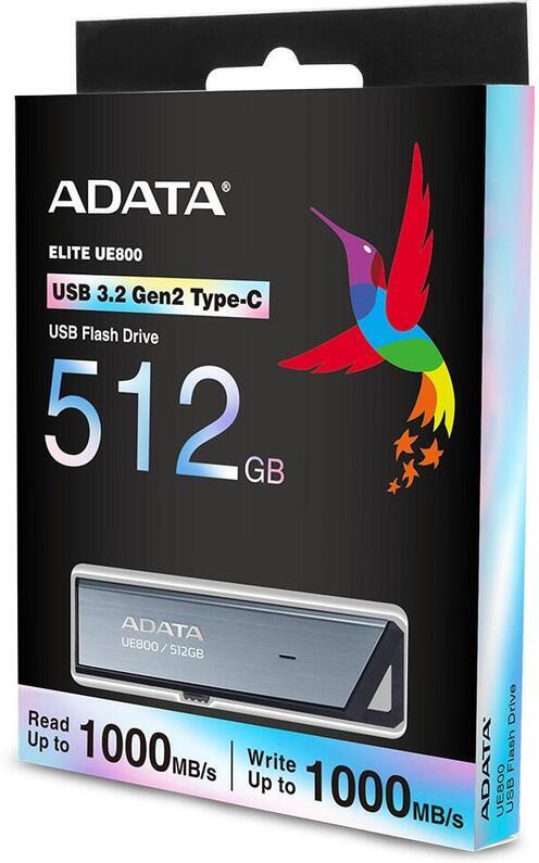 Adata Memoria usb adata ue800 elite de 512 gb (aluminio
