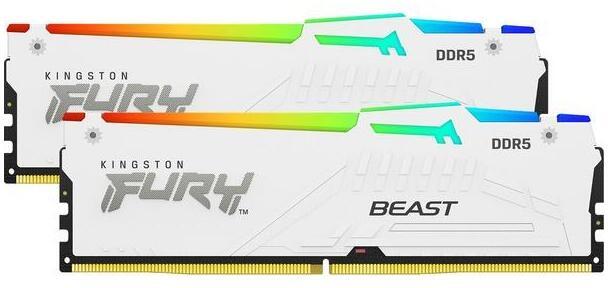 Kingston Memoria kingston fury beast white rgb 32gb 2x16gb