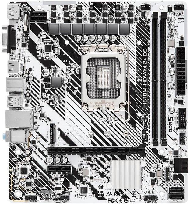Asrock h610m-hdv/m.2+ d5 intel h610 lga 1700 micro atx