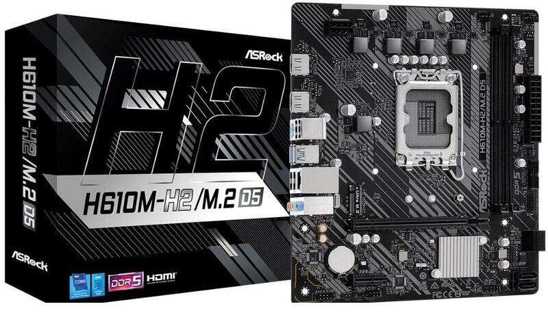 Asrock Placa base asrock h610m-h2 m.2 d5 lga1700 2xhdmi
