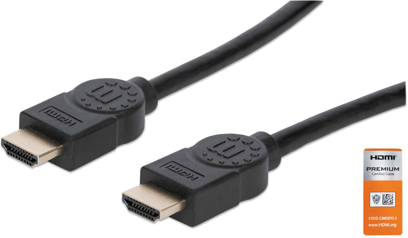 Manhattan Cable HDMI de Alta Velocidad con Canal Ethernet, Versión Premium