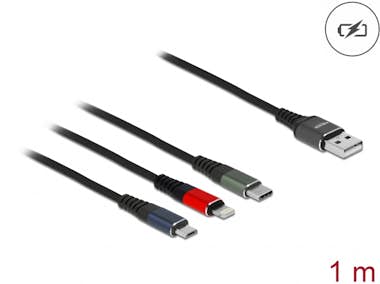 Delock DeLOCK 87277 cable USB 1 m USB 2.0 USB A Micro-USB