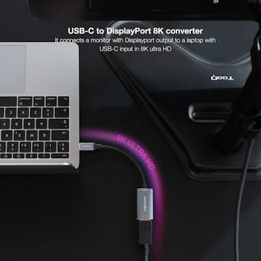 Nanocable Nanocable Conversor USB-C a DisplayPort 8K Alumini