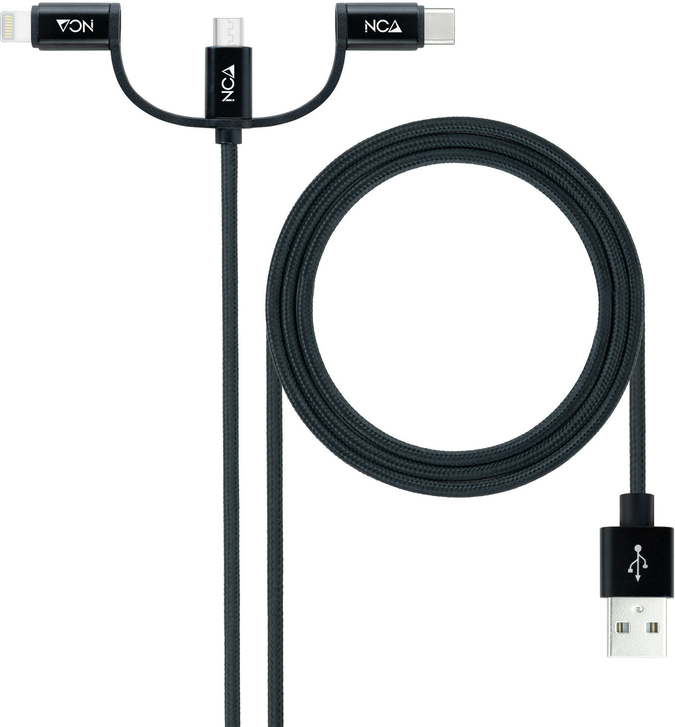 Nanocable Nanocable Cable USB 3 en 1 Carga/Datos USB-A a USB