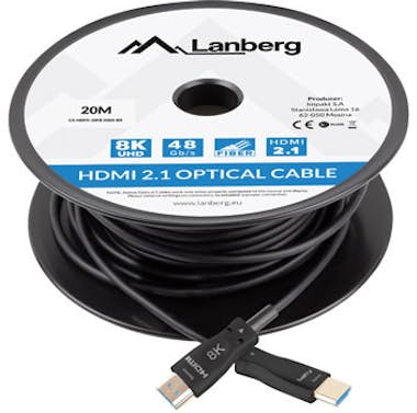 Lanberg Lanberg CA-HDMI-30FB-0200-BK cable HDMI 20 m HDMI