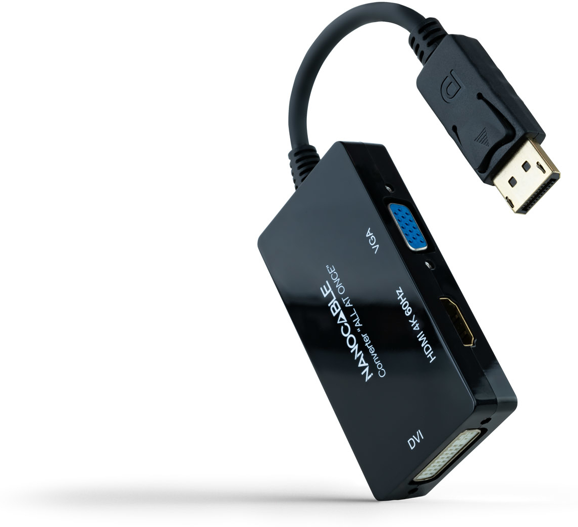 Nanocable Nanocable Conversor DISPLAYPORT a HDMI/DVI/VGA, 20