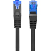 Lanberg PCF6A-10CC-0025-BK cable de red Negro 0,25 m Cat6a S/FTP (S-STP)