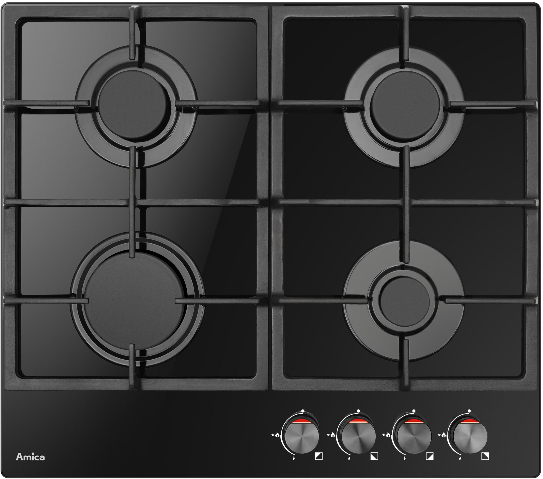 Amica Amica PGCA6100APB hobs Negro Integrado 59 cm Encim