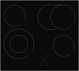 Amica Amica KMC 742 610 C hobs Negro Integrado 57.6 cm C