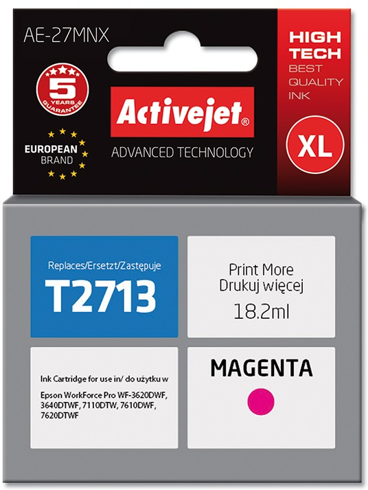 Activejet Activejet Tinta AE-27MNX (recambio de la Epson 27X
